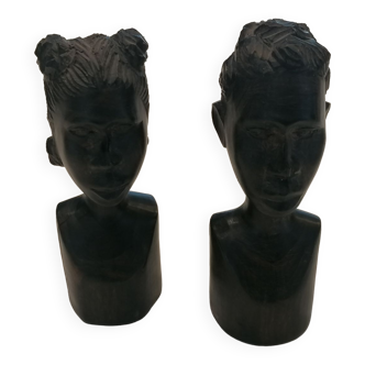 Bust African man and woman