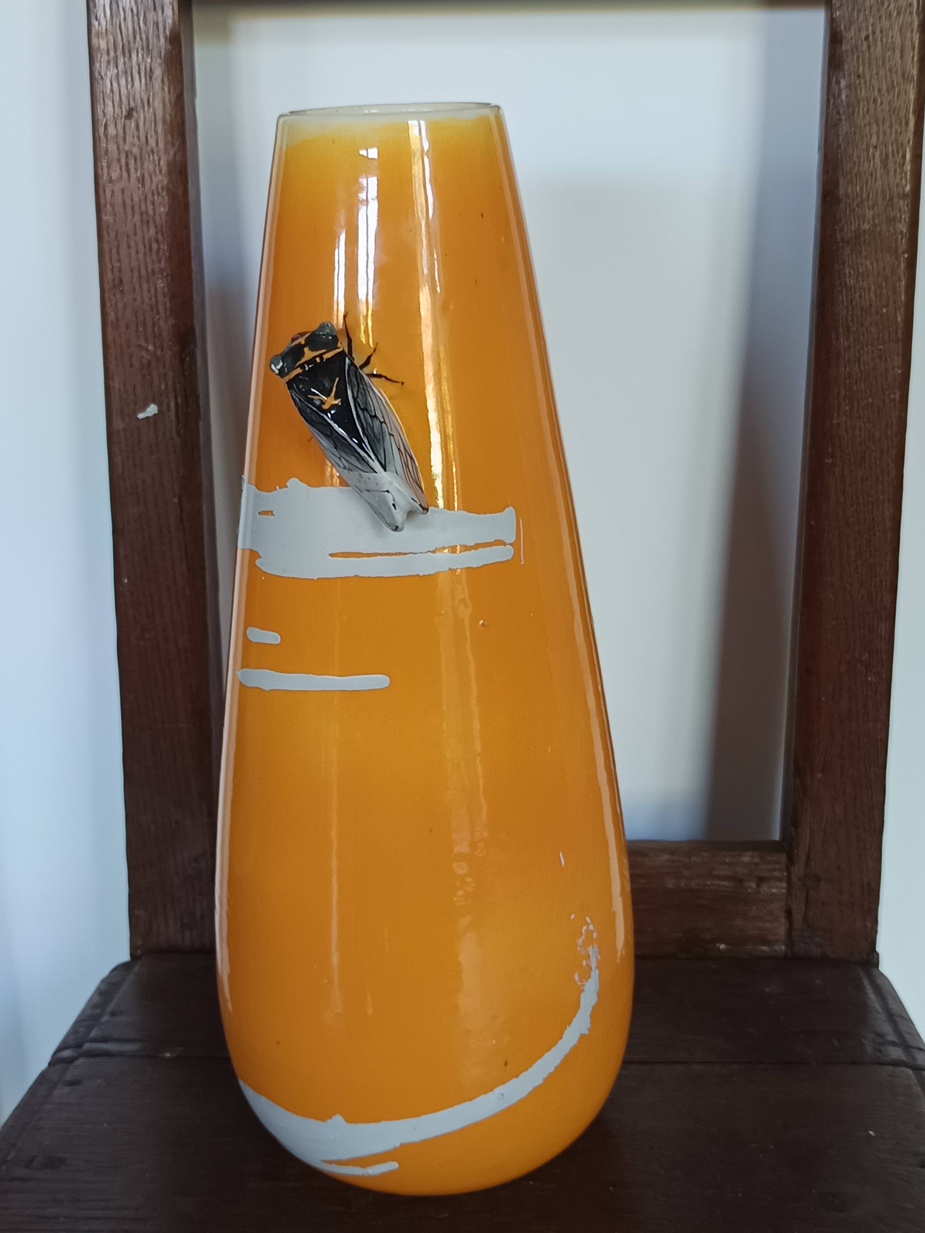 cicada vase signed JMF Vallauris Atelier Massier 1950/1960