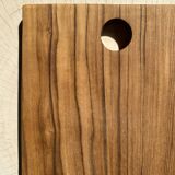 Rounded rectangular monoxyl teak cutting or presentation board L:34