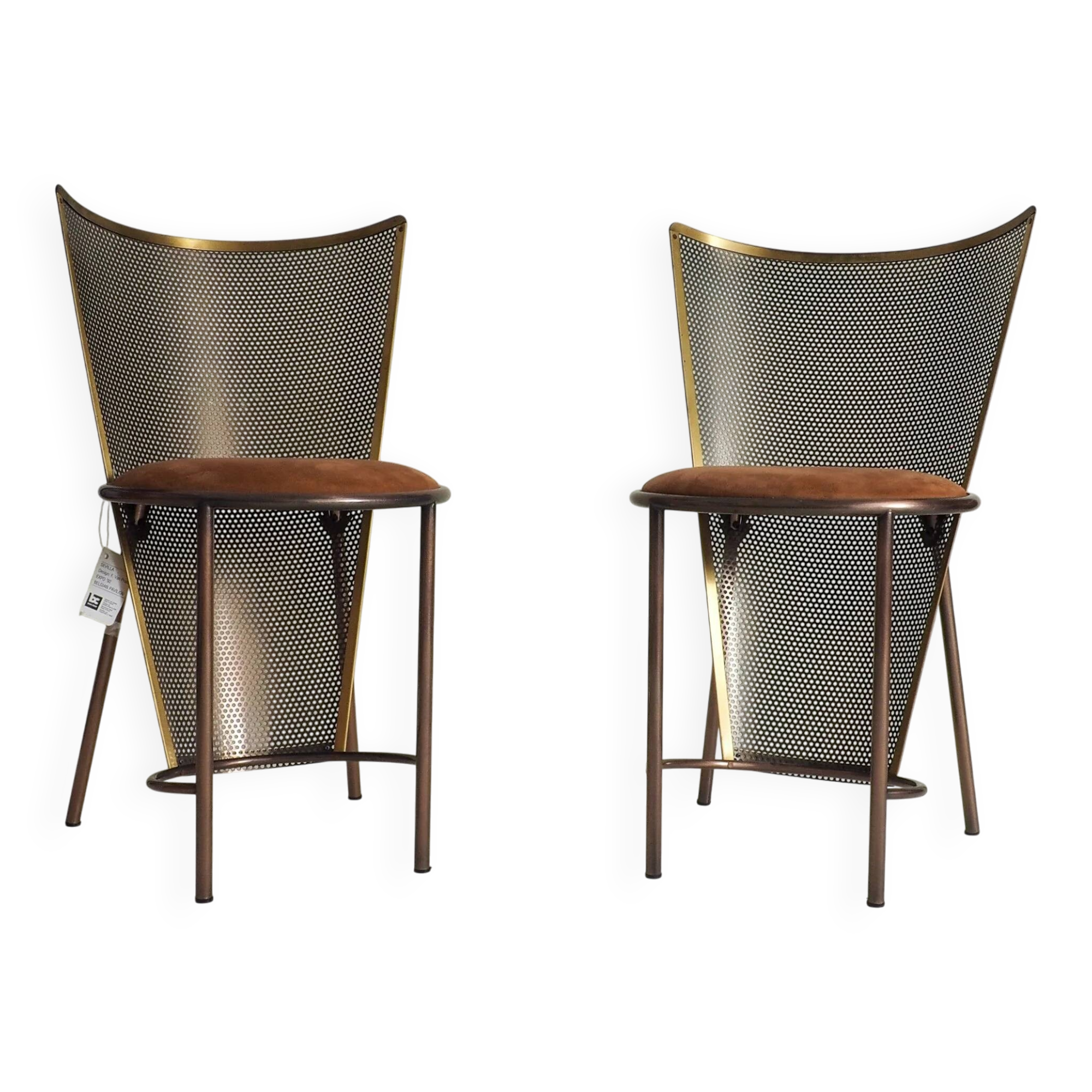 Set of 2 Sevilla EXPO '92 chairs by Frans Van Praet for Belgochrom (#35 & #36 /100)
