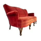 Vintage red baroque armchair / three-seater / sofa / armchair
