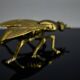 Sculptural ashtray in the shape of a giant fly in brass, Italy, circa 1950.