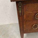 Louis XVI chest of drawers in wood veneer marquetry, 20th century