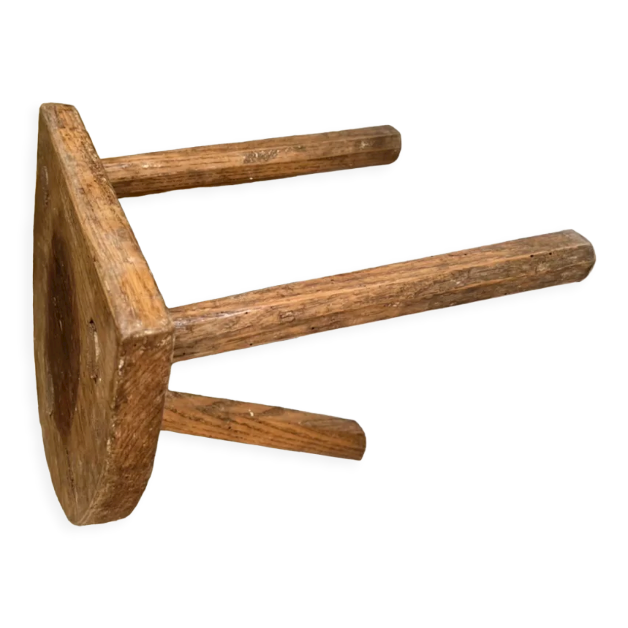 Antique tripod wooden trustool stool