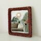 Vintage wicker mirror