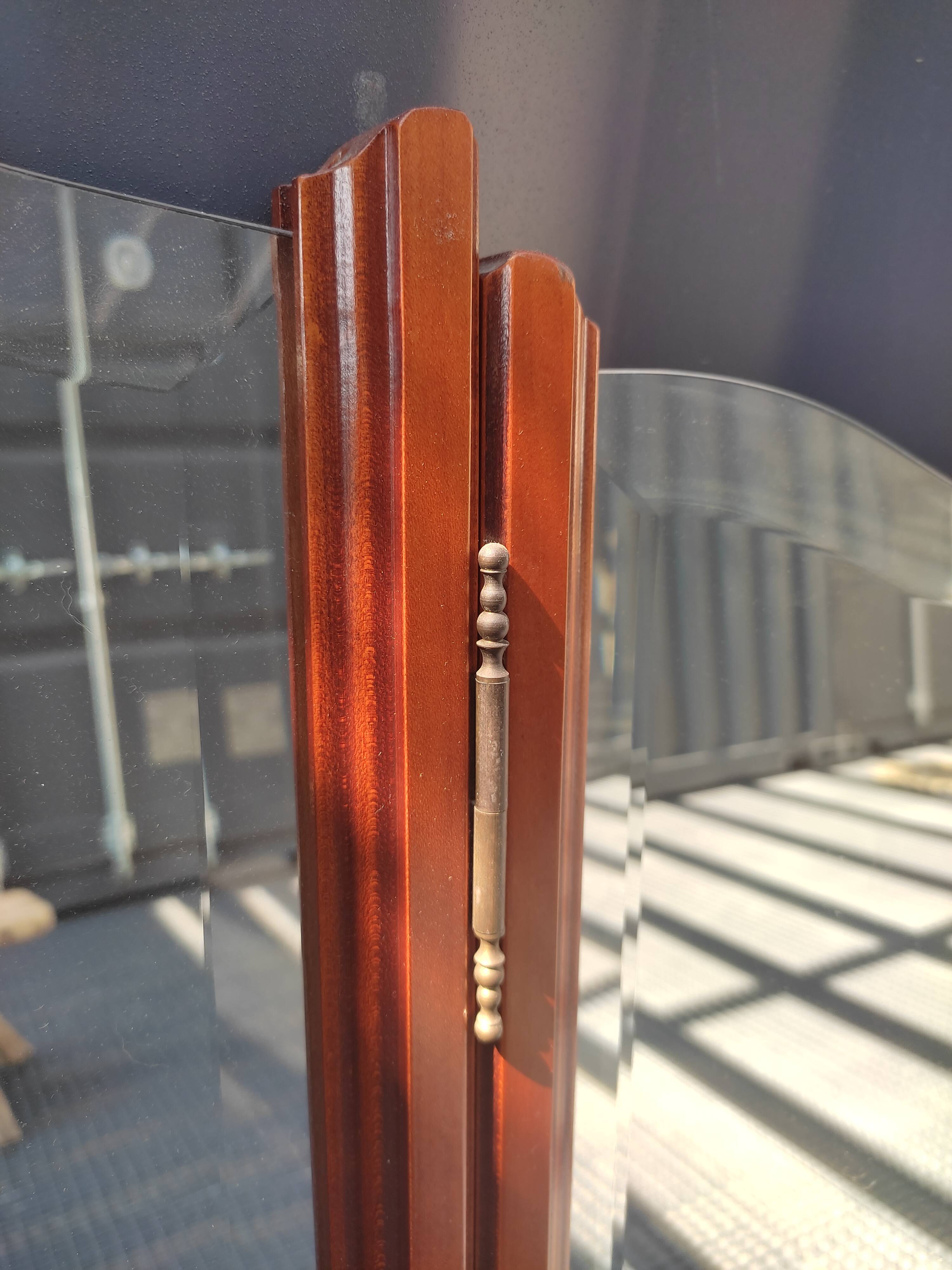 Wooden triptych mirror