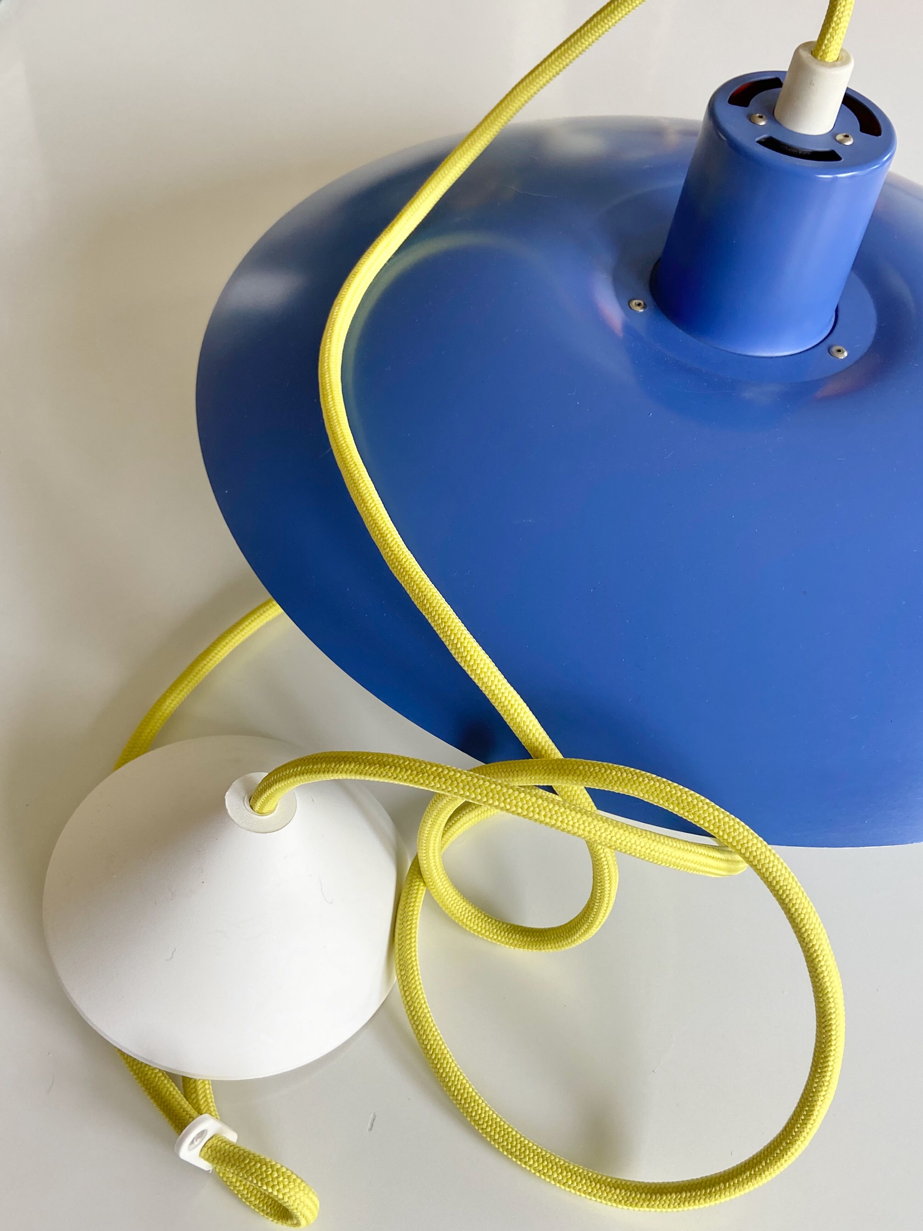 Ph 4/3 blue pendant lamp by Poul Henningsen for Louis Poulsen, Denmark
