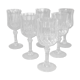 Series of 6 white wine glasses Porto crystal of Arques model Longchamp