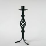 Wrought iron candle holder, Brutalist, 1970