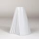 Geometric white porcelain vase Op Art Ambrogio Pozzi Rosenthal, Germany, 1980s