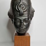 Bust of Amenophis III in patinated plaster in imitation of stone, 45 cm
