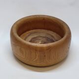 Vintage Scandinavian Turned Wood Empty Pocket Bowl