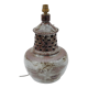 Vintage lamp foot in openwork ceramic email brown gray signed