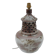 Vintage lamp foot in openwork ceramic email brown gray signed