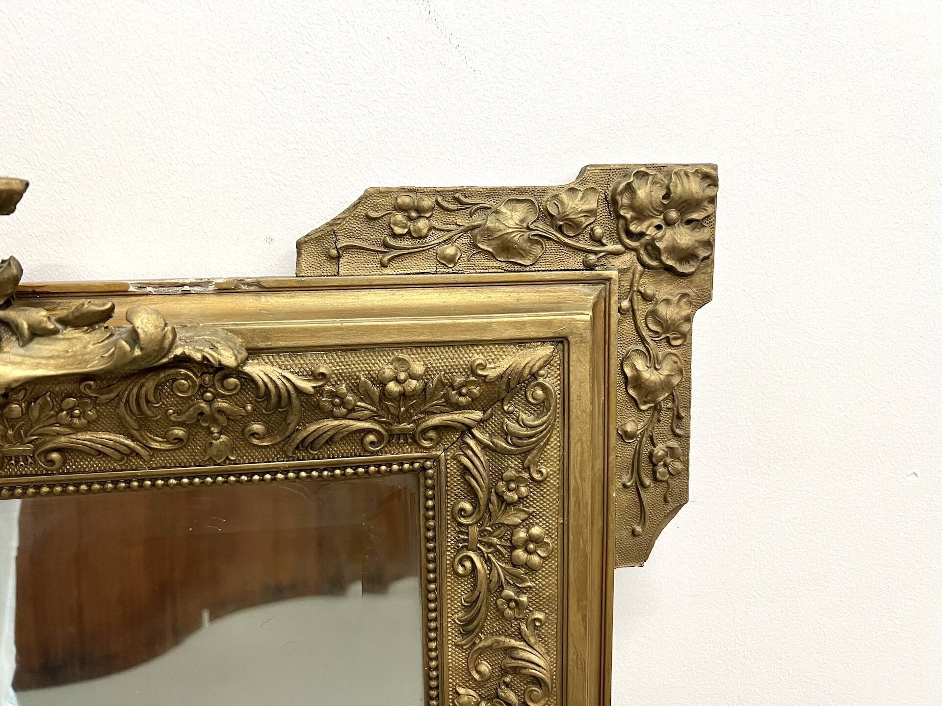 Napoleon III "rocaille" mercury mirror