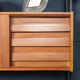 Vintage 20thc italian modular teak wall cabinet c.1960