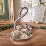 Silver-plated swan bowl