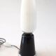 Black and white ceramic and glass lamp