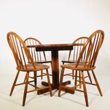 Scandinavian teak dining set with table and 4 chairs, 1960's