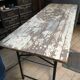 Table industrielle repliable