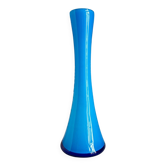 Vase, Scandinavian soliflore in blue opaline