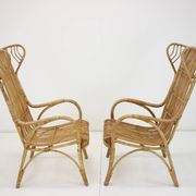 Midcentury rattan armchairs, 1960s