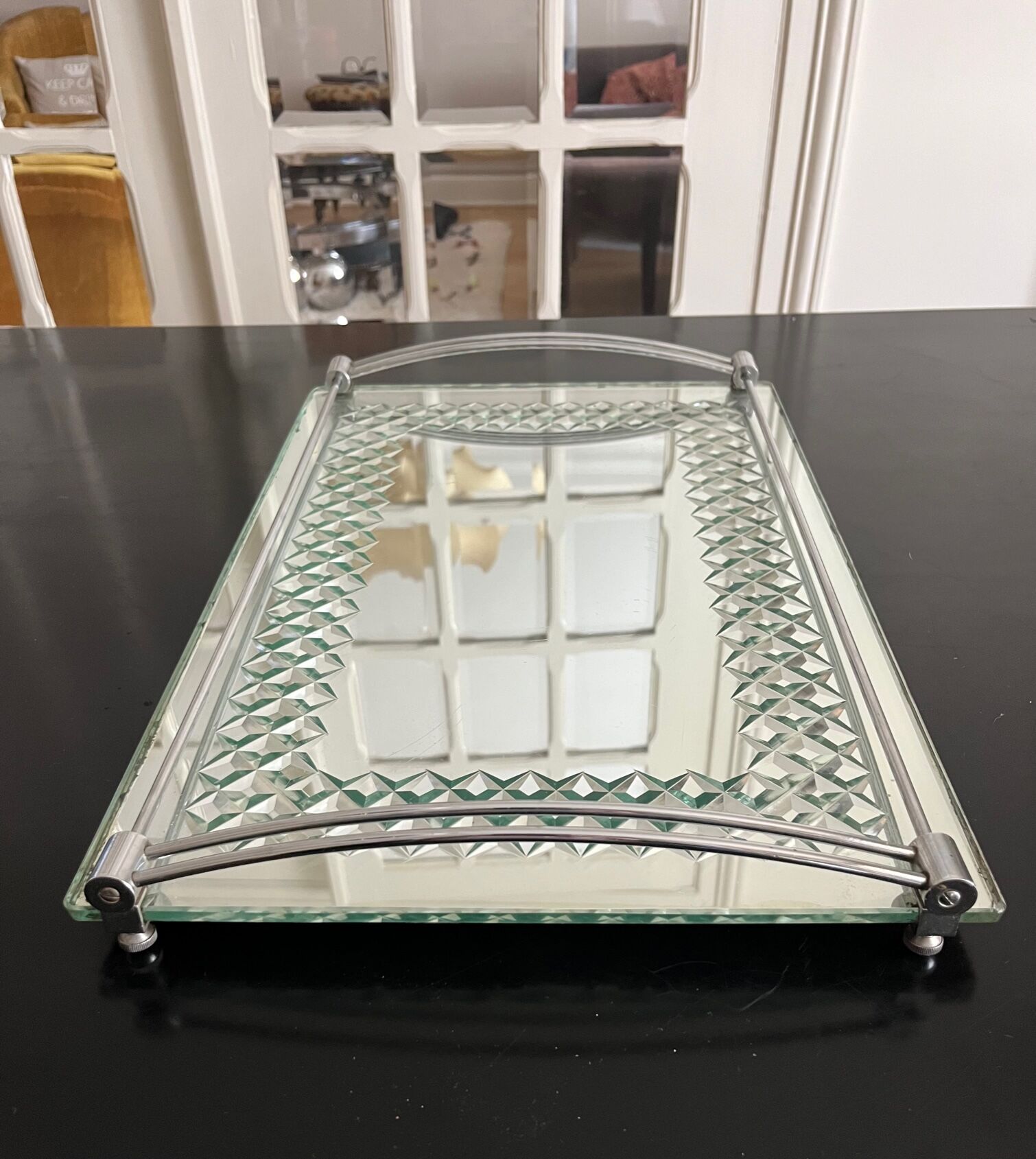 Plateau art déco o en miroir