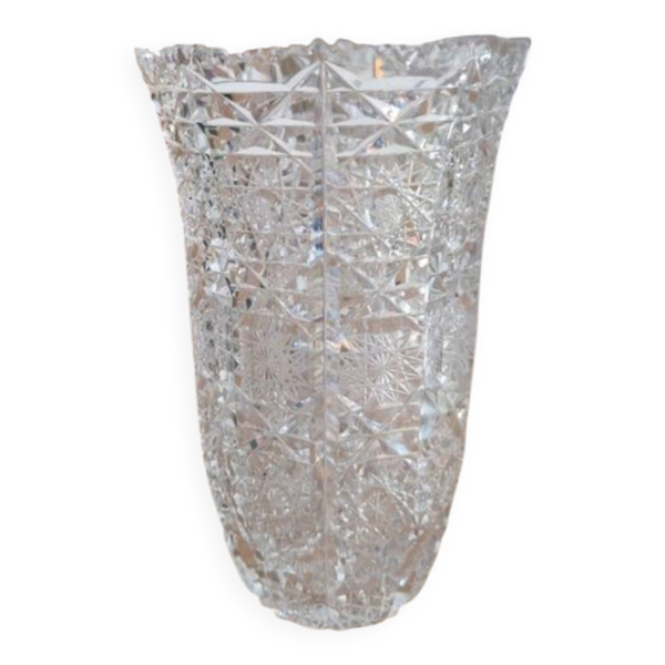 Grand vase vintage en cristal taillé – Schott Zwiesel