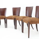 1950s  Jindrich Halabala Restored Dining Chairs H-214 for UP Závody, Set of 4