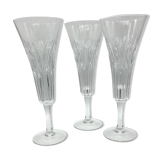 3 flutes champagne glasses