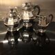 Silver metal tea service