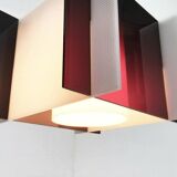 Mid-century space style acrylic cube pendant lamp, 1960s