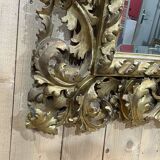 19th century Italian mirror in wood and gilded plaster