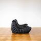 Black leather 2-seater Togo sofa by Michel Ducaroy