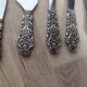 Set of 5 vintage silver-plated metal kitchen utensils