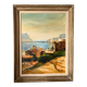 Old oil on canvas, Mediterranean port scene signed Rufo.