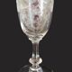 9 crystal white wine glasses from St. Louis model Cléo and their decanter.