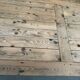 Large table for 10 people - 3m long - antique top / industrial legs
