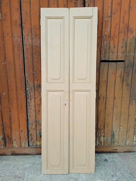Set of 2 solid wood shutters with a 1940's patina