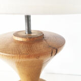 Large vintage turned wooden lamp