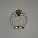 Glass and Brass Pendant Lamp, 1960s, Sweden