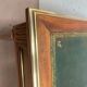 Flat desk louis XVI style Green leather top XX century
