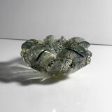 Silver leaf particles ash tray by Barovier Toso Murano