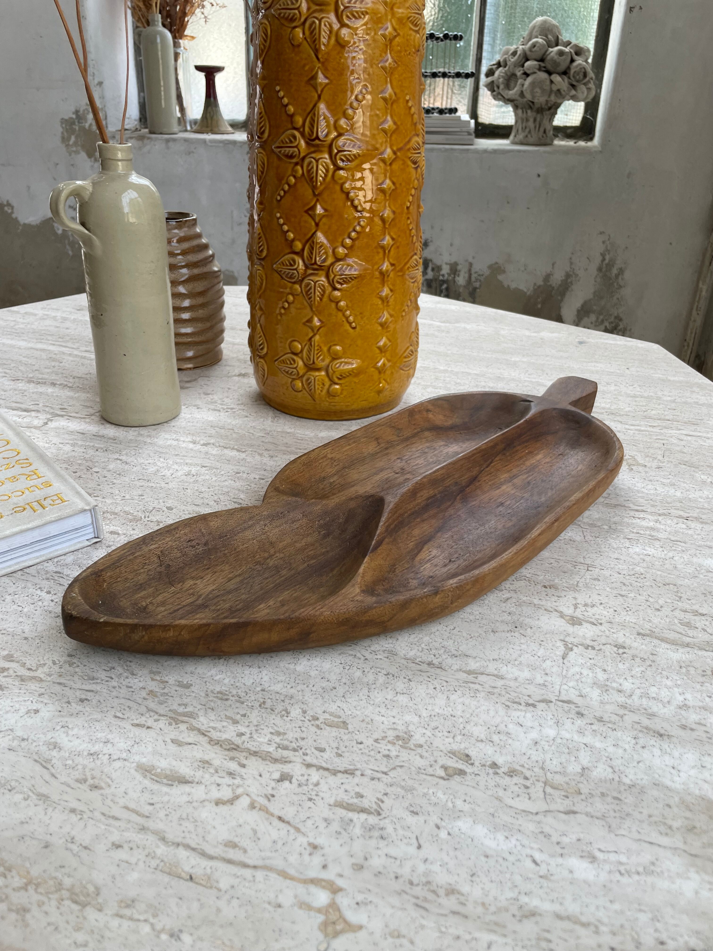 Antique wooden dish