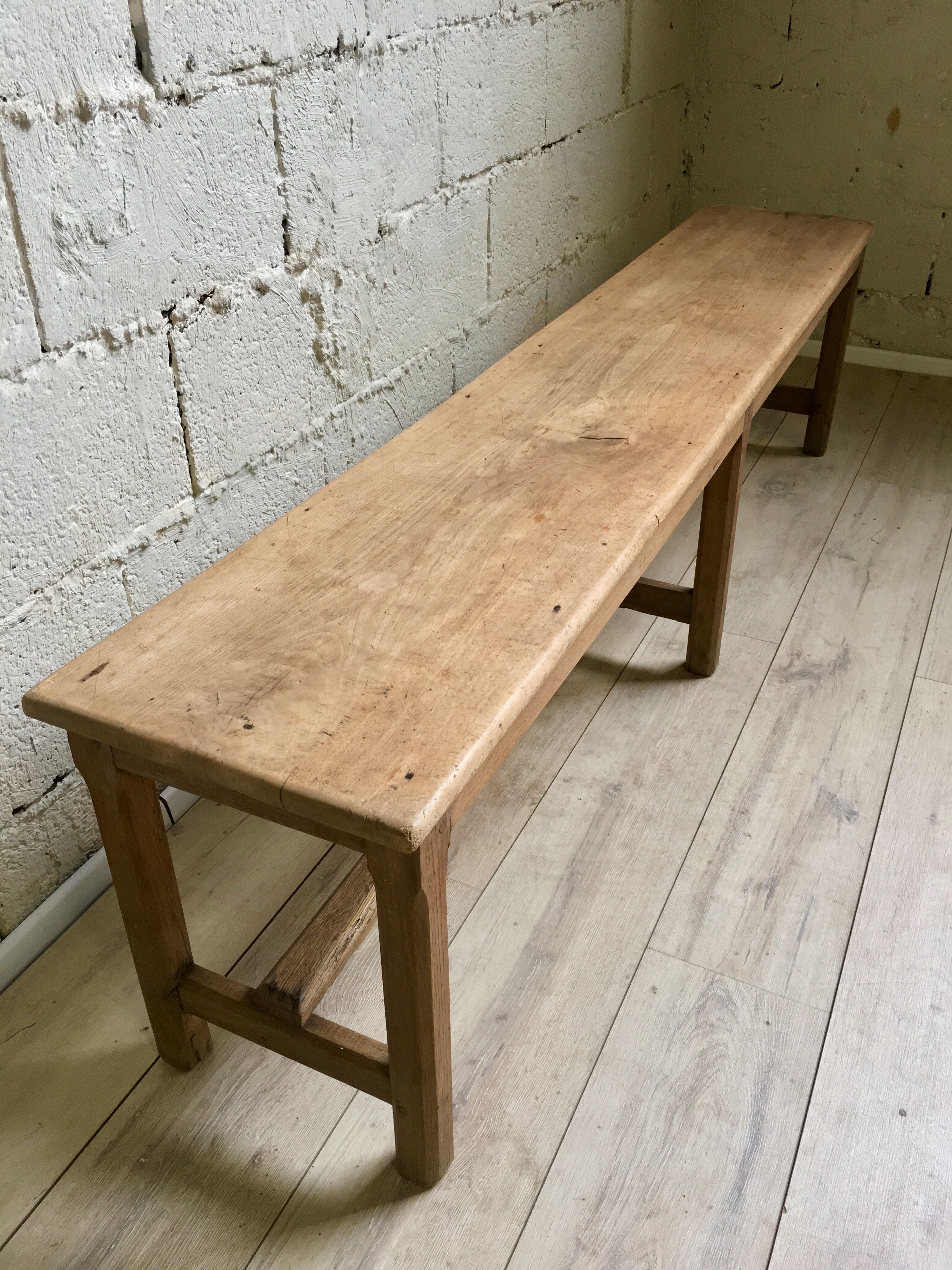 Old solid oak bench