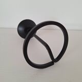 Black wrought iron candlestick
