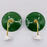 Enamelled sheet metal wall lights