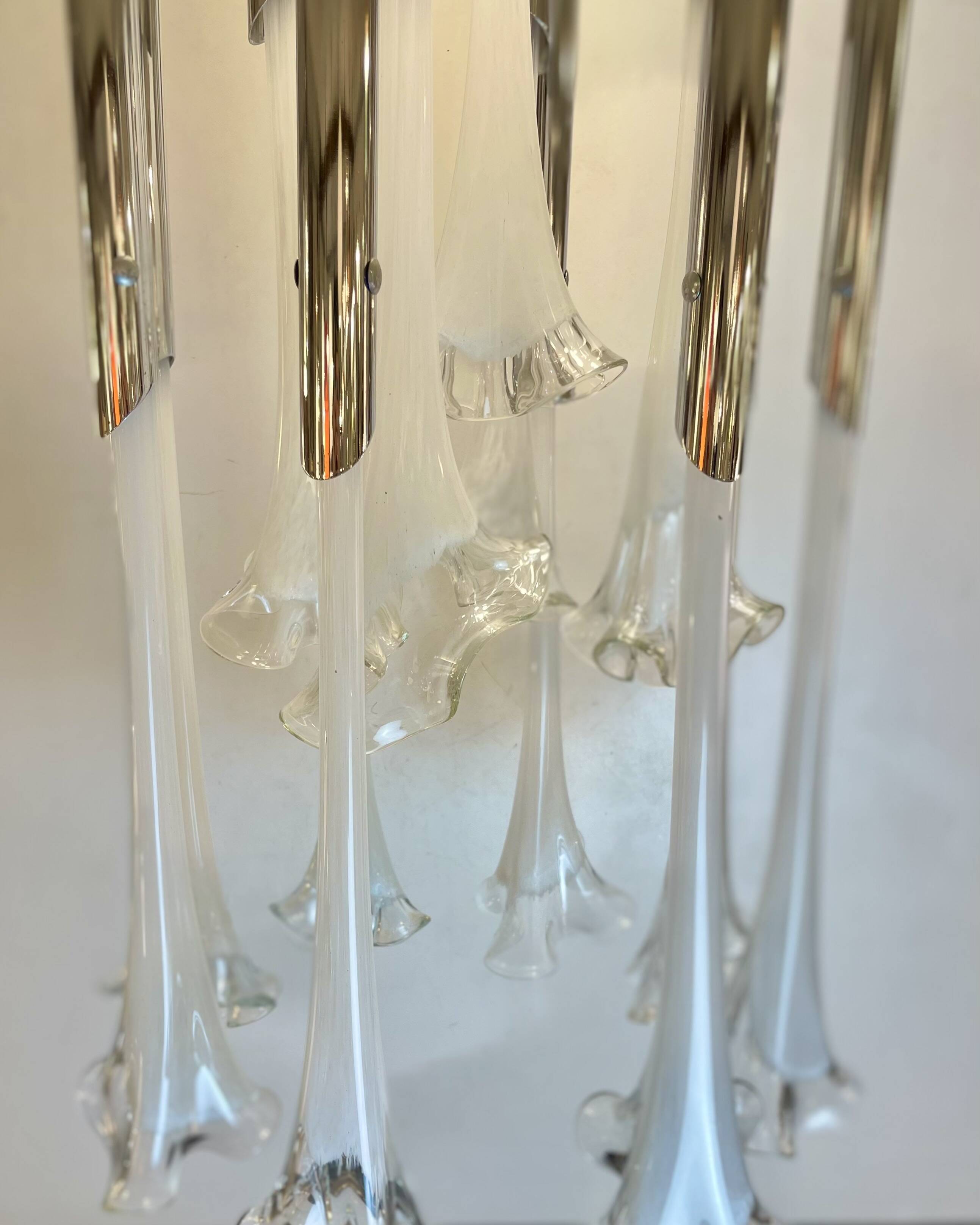 Calla, Murano Ceiling Lamp by Venini, 1960s