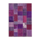 Hand-Knotted Turkish Vintage 172 cm x 247 cm Purple Patchwork Carpet