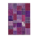 Hand-Knotted Turkish Vintage 172 cm x 247 cm Purple Patchwork Carpet